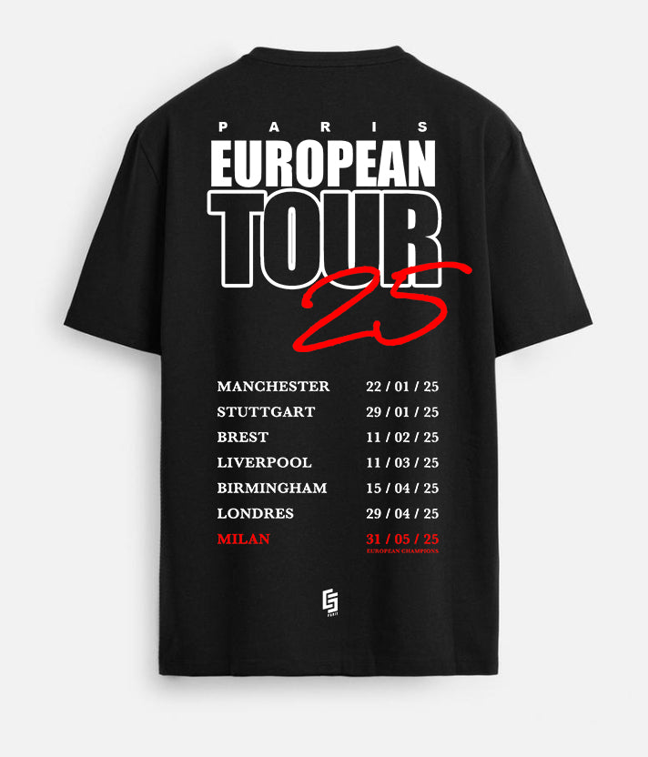 T-shirt 'Paris European Tour 25' de la victoire en Ligue des Champions - édition limitée / Black
