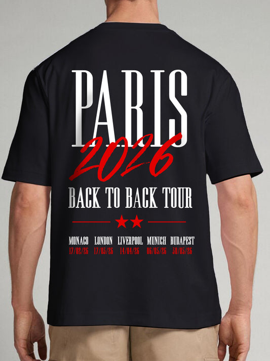 T-shirt BACK TO BACK TOUR 2026 - Noir 🖤