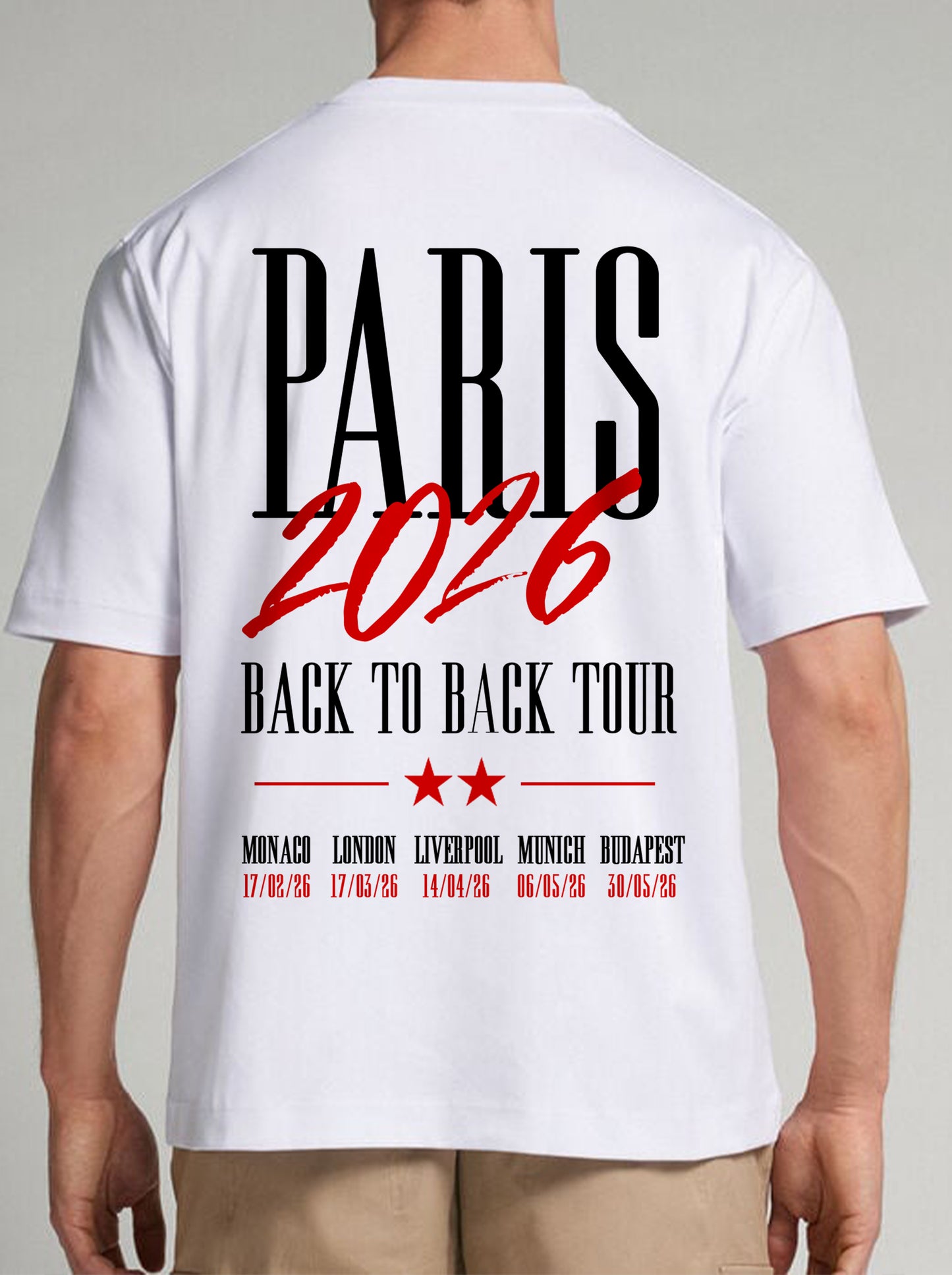 T-shirt BACK TO BACK TOUR 2026 - Blanc 🤍