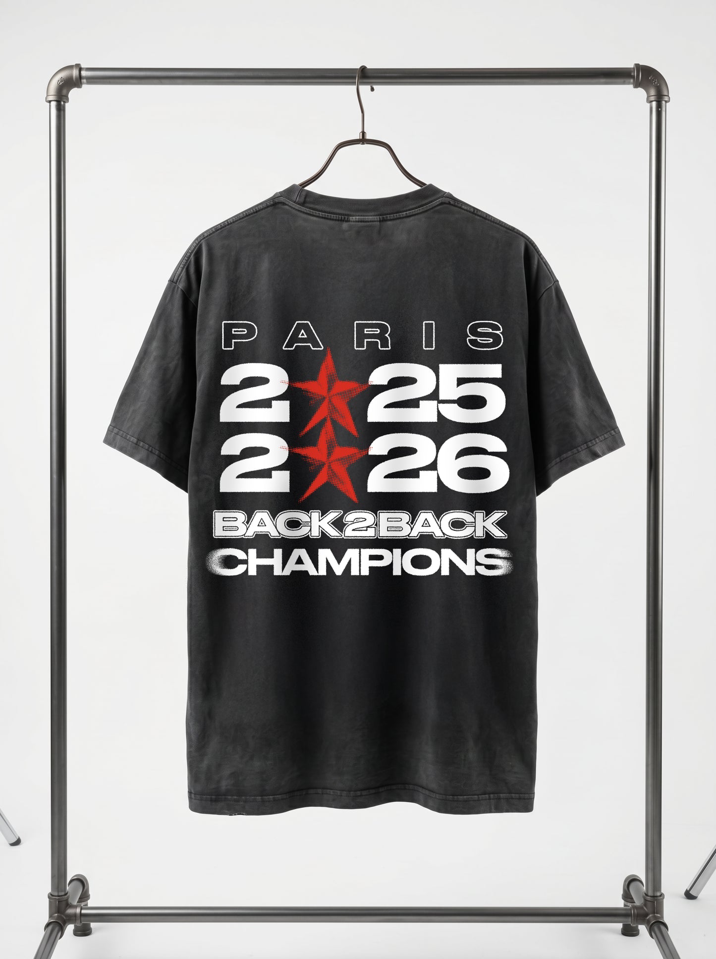 T-shirt 2 ⭐25 - 2 ⭐26 Back-to-Back Champions - Noir 🖤